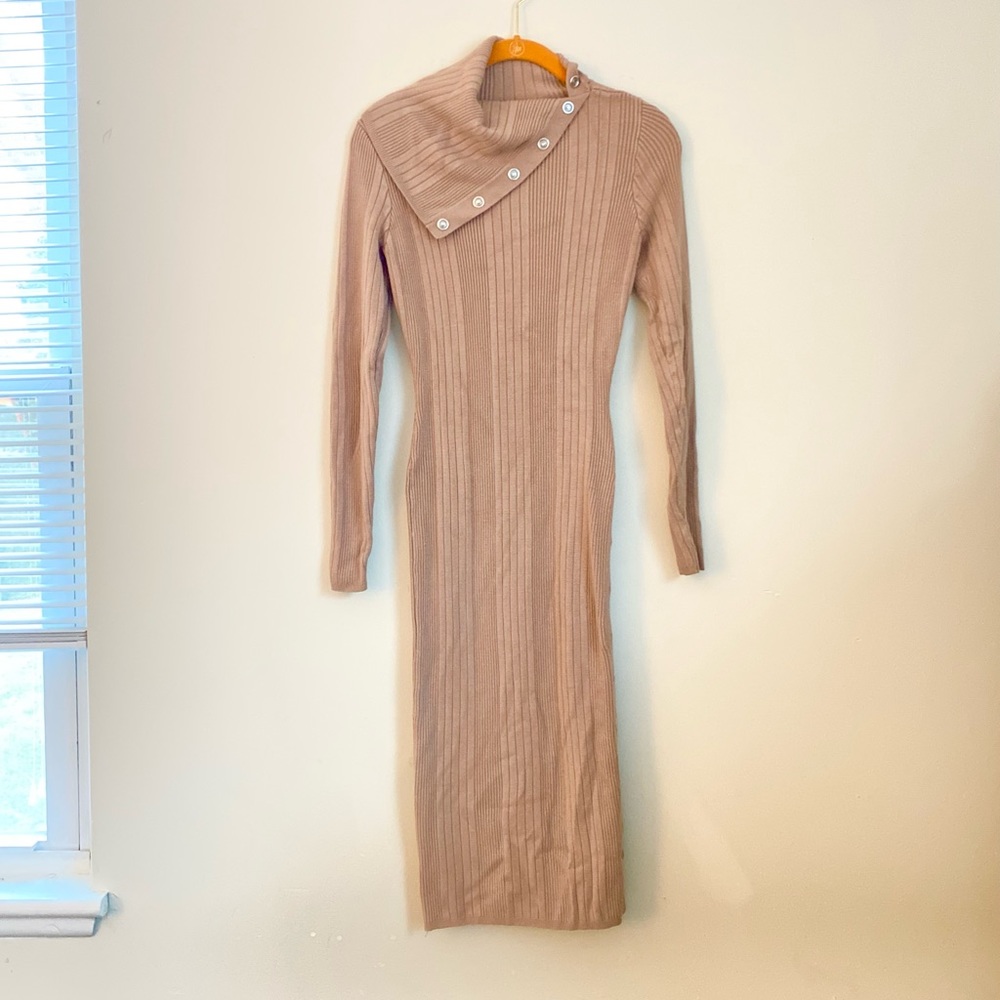 Rare Tan GUESS Bodycon Convertible Dress // Size S